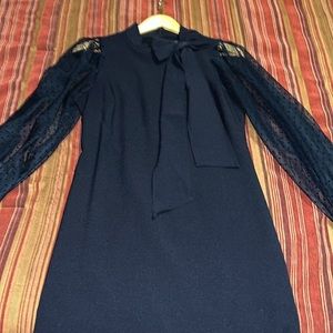 Vince Camaro Mesh Dot Sleeve Dress